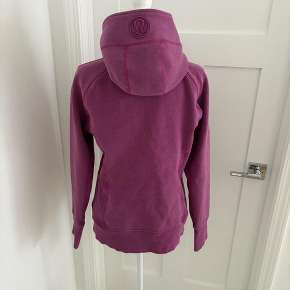 Lululemon Scuba Hoodie Full Zip Pink/Purple Thumbholes Women’s Gym Sz 12*R23 - Picture 2 of 5